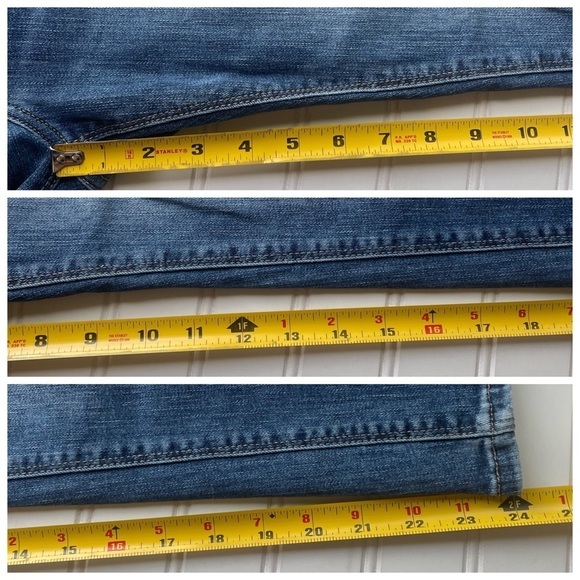 Express Legging Ankle Jeans Split Hem Blue Size 2S Mid rise denim 26W 24L - Picture 6 of 10